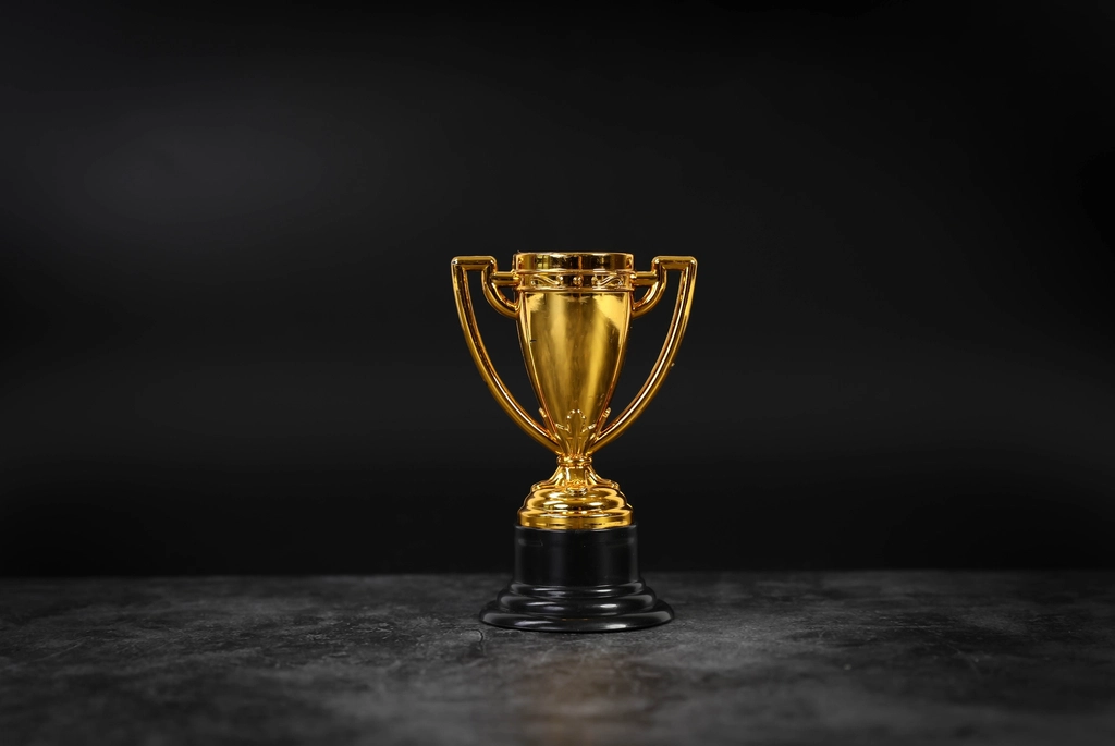 Golden trophy, sport world cup