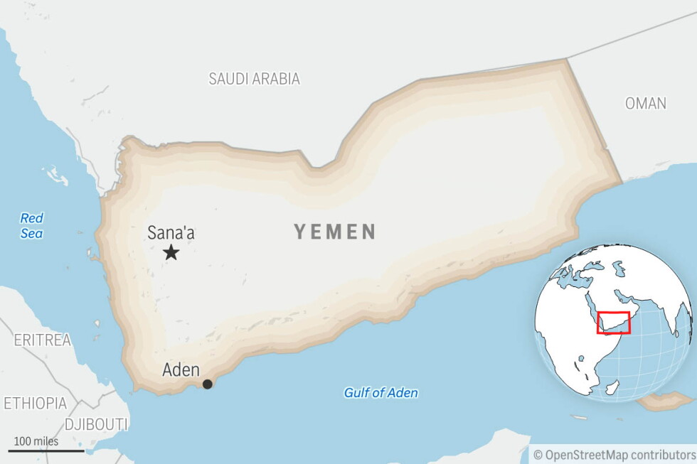 A cargo ship transits a key Red Sea shipping lane.